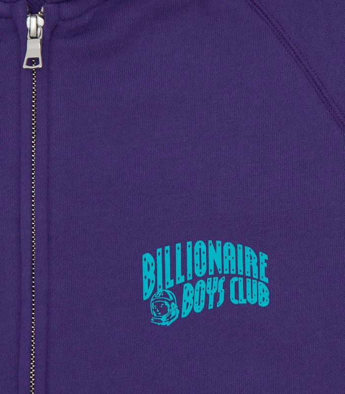 SMALL ARCH LOGO ZIP THROUGH - GRAPE