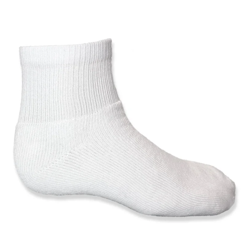 Stone Peak Youth 1/4 Crew Sport Socks - White 3pk