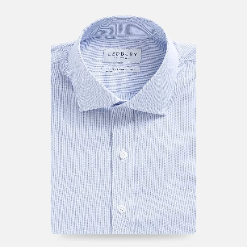 The Blue Albini Micro Stripe Ellington Twill Custom Shirt