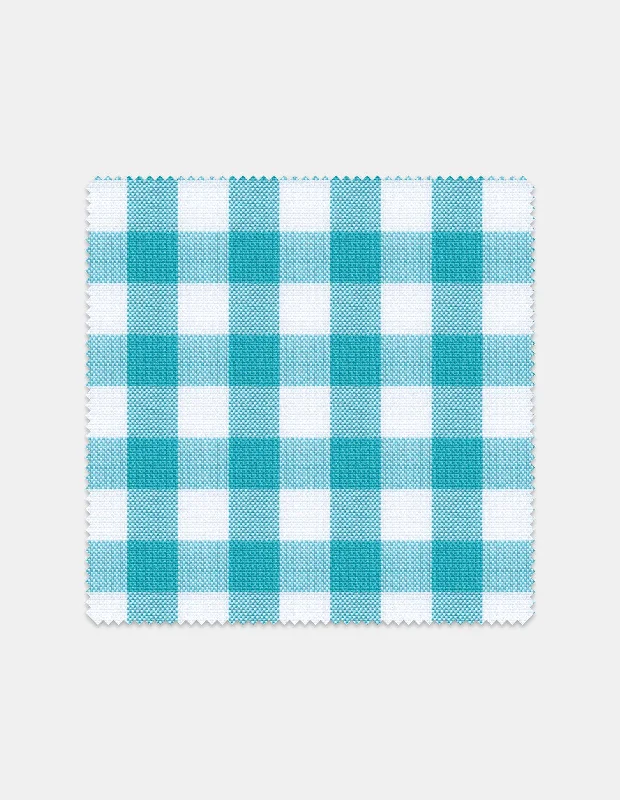 Turquoise Gingham Oxford