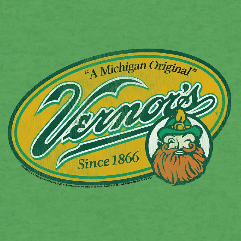 Vernor's Ginger Ale Michigan Original T-Shirt - Heather Kelly Green