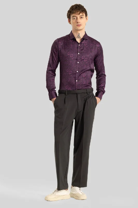 Vivace Purple Floral Shirt