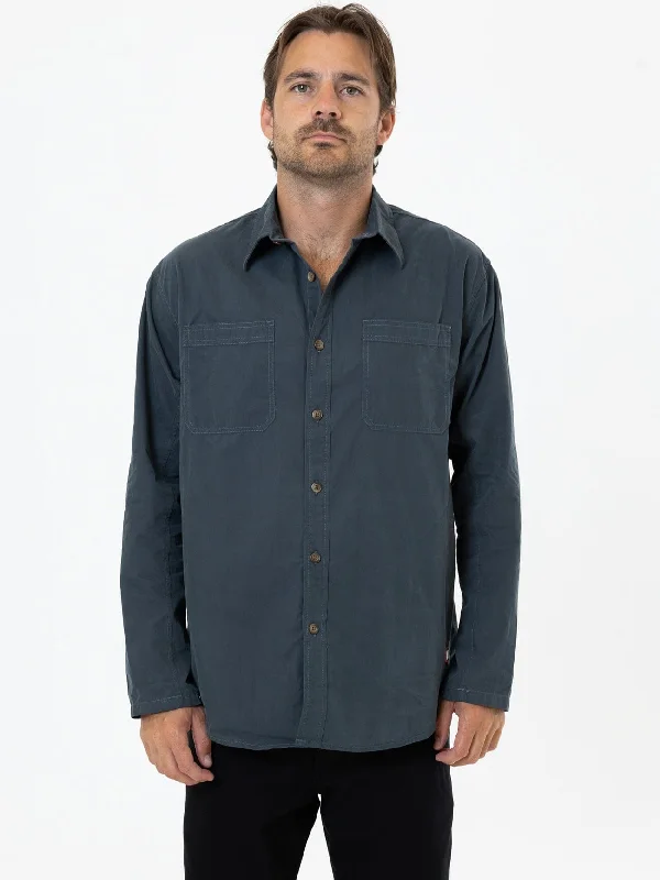 Wisdom Long Sleeve Shirt - Petrol