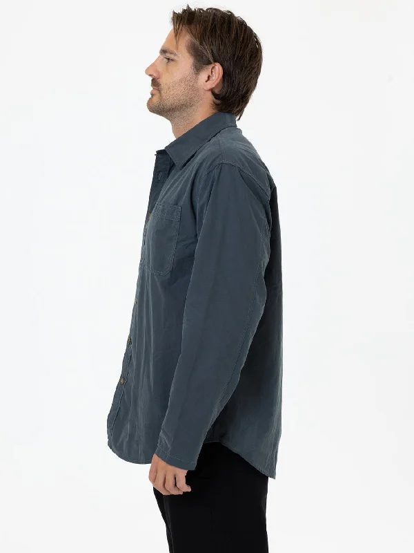 Wisdom Long Sleeve Shirt - Petrol