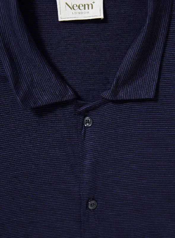 ZQ Merino Navy Stripe Over-Shirt